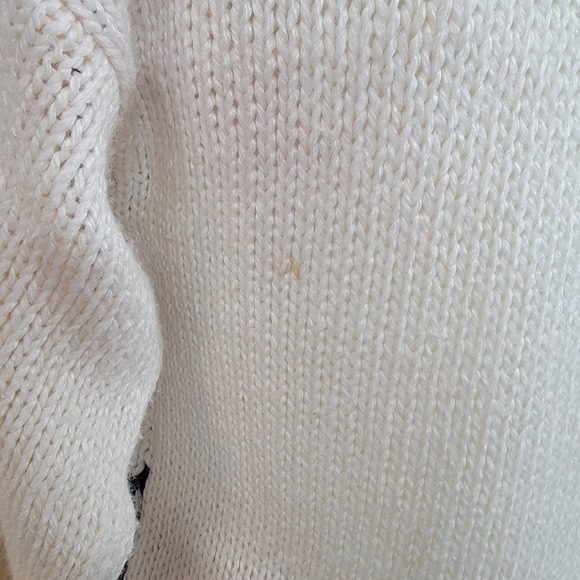 Spice of Life Cardigan Womens S Cream Multi Vintage Chunky Knit Geometric Good - Picture 7 of 8